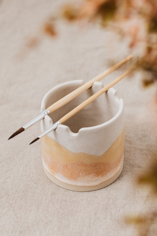 Desert glaze Ceramic Paintbrush Pot