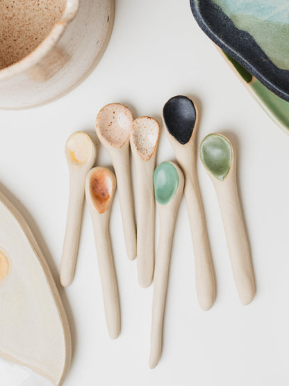 Salt pot and spoon