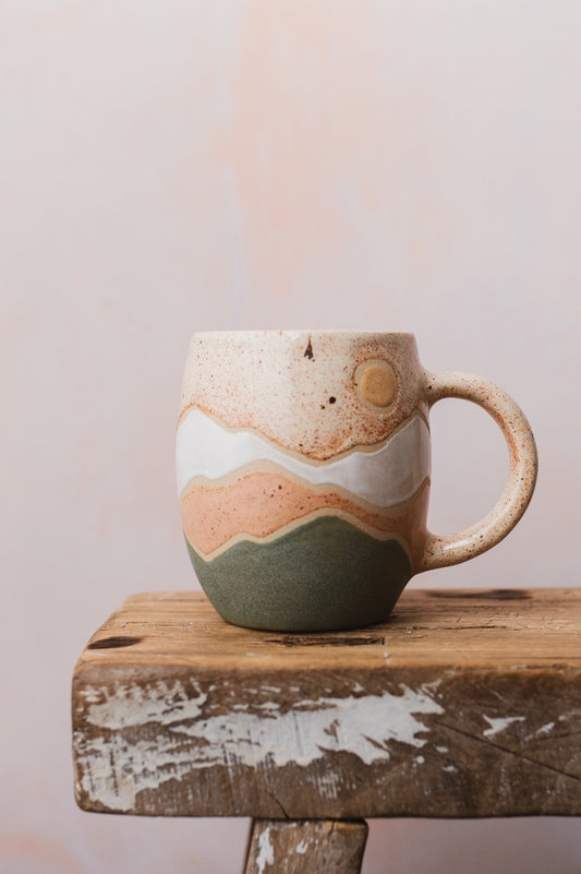 Landscape Mug Pink & Green