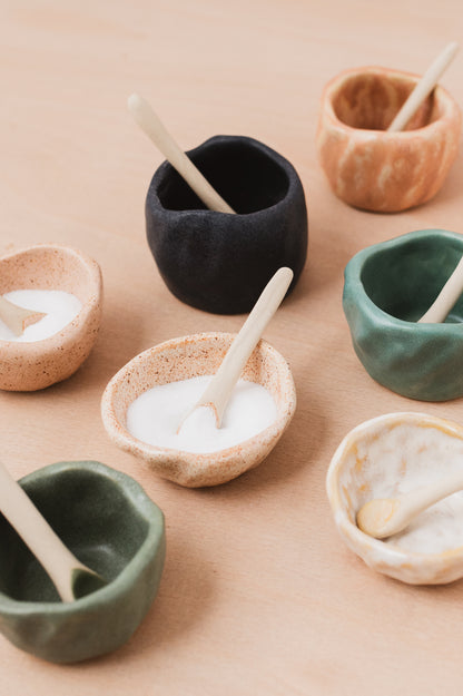 Salt pot and spoon